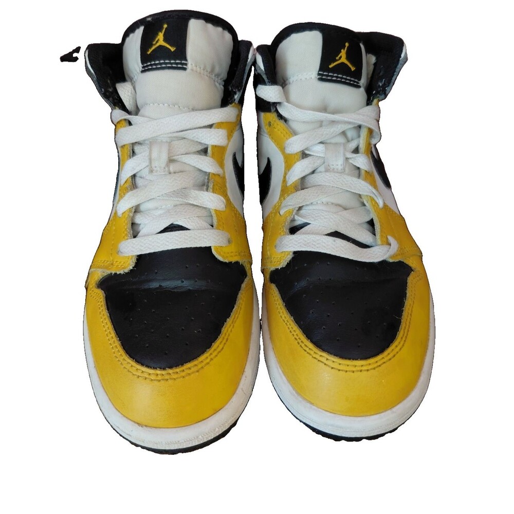 Jordan Air Jordan 1 Mid Sneakers Yellow/Black/White 2.5Y DQ8424-701